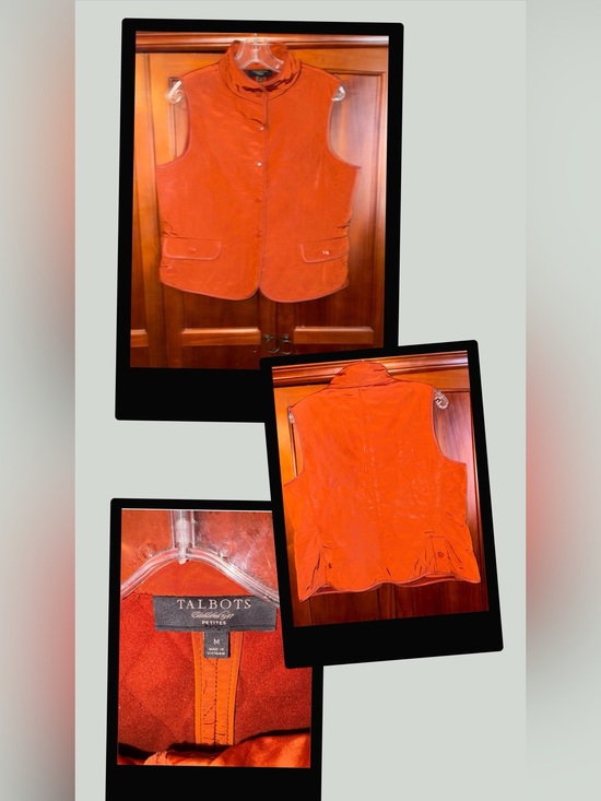 Talbots Jackets & Blazers - Talbots Vibrant Orange Vest #1031